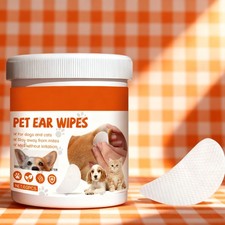 Deodorize Pet Care Cleaning Wipes Remove Ear Mites Ear Wax for Dog and Cat 60PCS