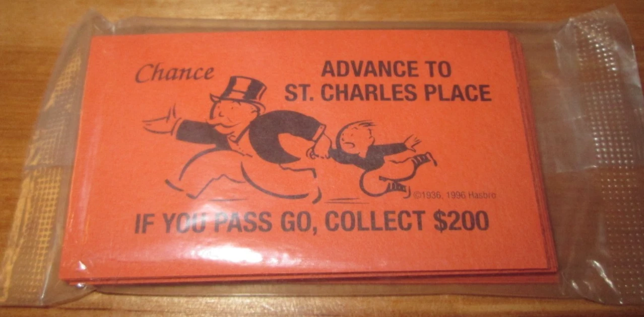 Monopoly 1999 Hasbro Chance & Community Chest Cards New Replacement