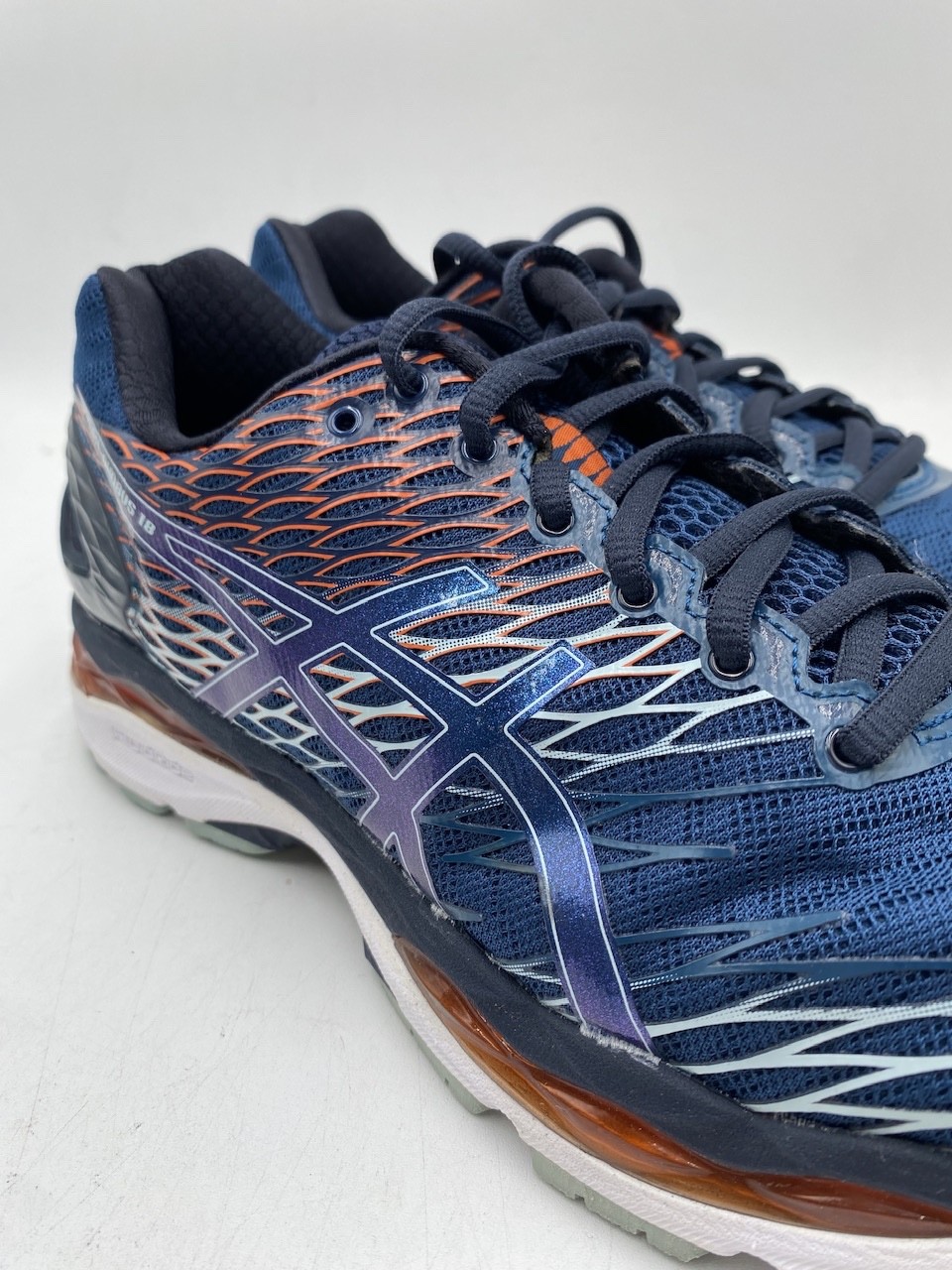 ASICS GEL-NIMBUS 18 Men's NEW Sneakers Poseidon/Dark-Sapphire/Koi US Size 9 thumbnail 3