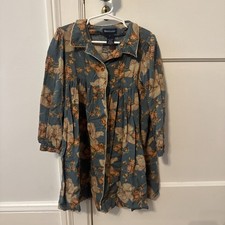 Ralph Lauren button fall floral Peter Pan collar girls dress size 4T