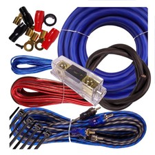 Complete 3500W 4 Gauge Amplifier Installation Wiring Kit Amp Pk2 4 Ga Blue - ...
