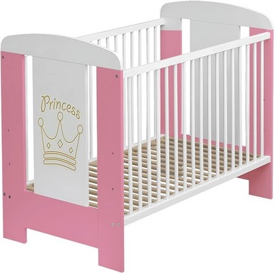 Kinderbett Babybett Massivholz Gitterbett 3-fach höhenverstellbar 60x120 Print