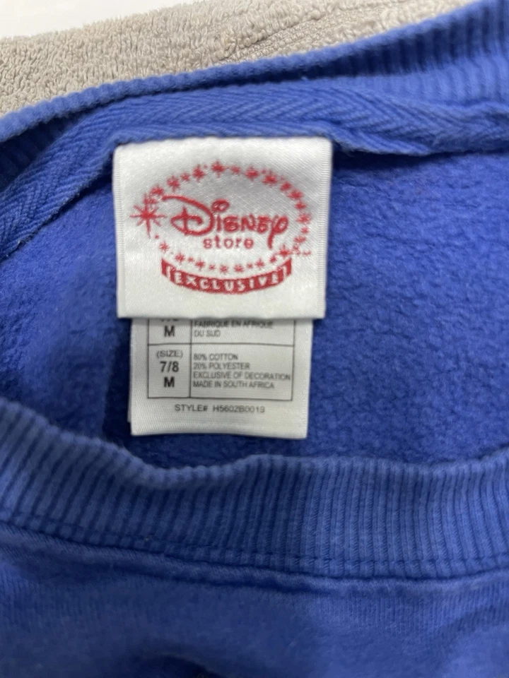 DISNEY Mickey Mouse Crewneck Sweatshirt, small 7/8 Blue, Long Sleeve, Graphic - Image 4 of 4