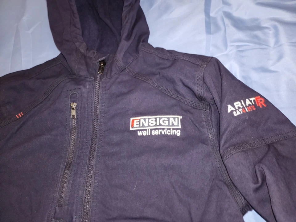 ARIAT FR RESISTENTE AL FUEGO POLAR FORRADO DURALIGHT ROPA DE TRABAJO ELÁSTICA CANVA CON CAPUCHA... Foto 3 de 4