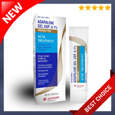 Adapalene Gel 0.1 Acne Treatment, Paraben Free Topical Retinoid Cream-15g Tube
