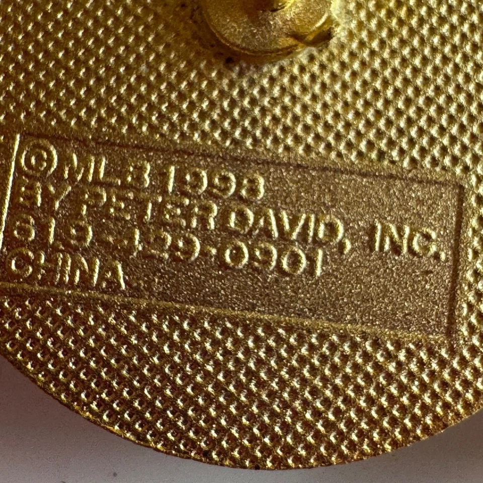 Vintage Pittsburgh Pirates Gold Baseball Wordmark Enamel Lapel Pin MLB - Image 4 of 4