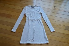 Reformation knitted long sleeve strawstring mini dress Size XS