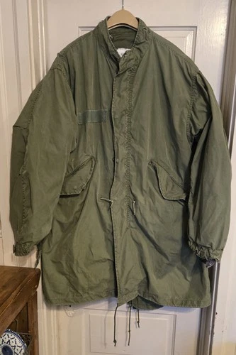 Vintage M-65 Military Fishtail Parka Mens Green Jacket Coat Small  Vietnam  Era