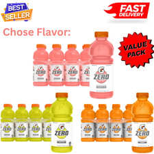 Gatorade Thirst Quencher Zero Sugar Sports Drink, Orange, 20oz Bottles, 8 Pack