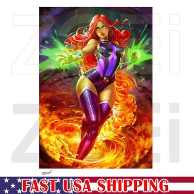 Sideshow Starfire Framed Art Print by Derrick Chew Princess of Tamaran DC Comics