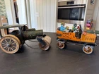 Marx Amos N Andy 1930’s Fresh Air Taxicab Tin & German Steam Tractor