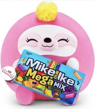 ZURU Snackles Mike & Ike Super-Sized Sloth 14” Collectible Pink Plush BRAND NEW
