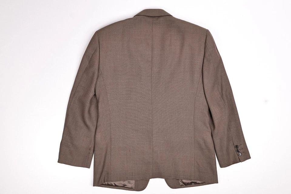 Jaqueta Blazer Vintage Mani Giorgio Armani Tecido Lã Tan 42 P - Imagem 3 de 4