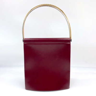 Cartier Trinity Leather Handbag in Wine Red 4186