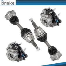 2 Front CV Axle Shaft & Wheel Hub Bearing For Chevrolet Silverado 1500 2500 HD