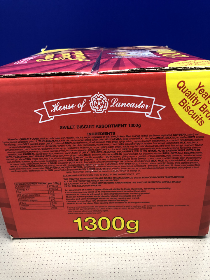 Broken Biscuit Assortment 1.3kg House Of Lancaster British Biscuits
