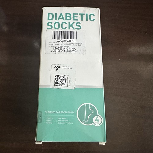 Diabetic White Quarter Socks Size Small Non-Binding Top and Cushion 4 Pairs - Picture 4 of 10