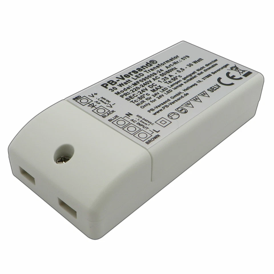 LED Trafo 30 Watt 24 Volt DC mini klein Transformator Driver Netzteil - Bild 2 von 4