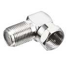 Silber Ton rechten Winkel BSP F Stecker auf F Buchse RF Koaxial Adapter Stecker