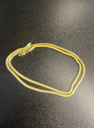 14K Solid Yellow Gold Flat Snake Chain Necklace 18"---2.6mm - Bild 2 von 7