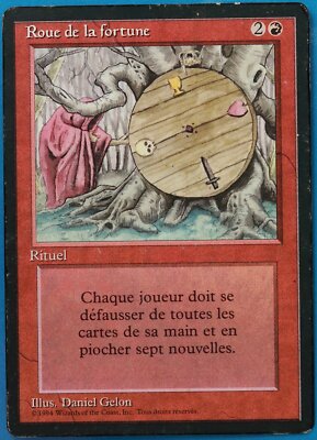 Wheel of Fortune (BB) Revised (French) HP/DAMAGED/INKED CARD