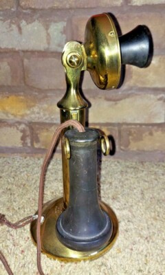 Western Electric Candlestick Telephone Brass American Tel & Tel Co