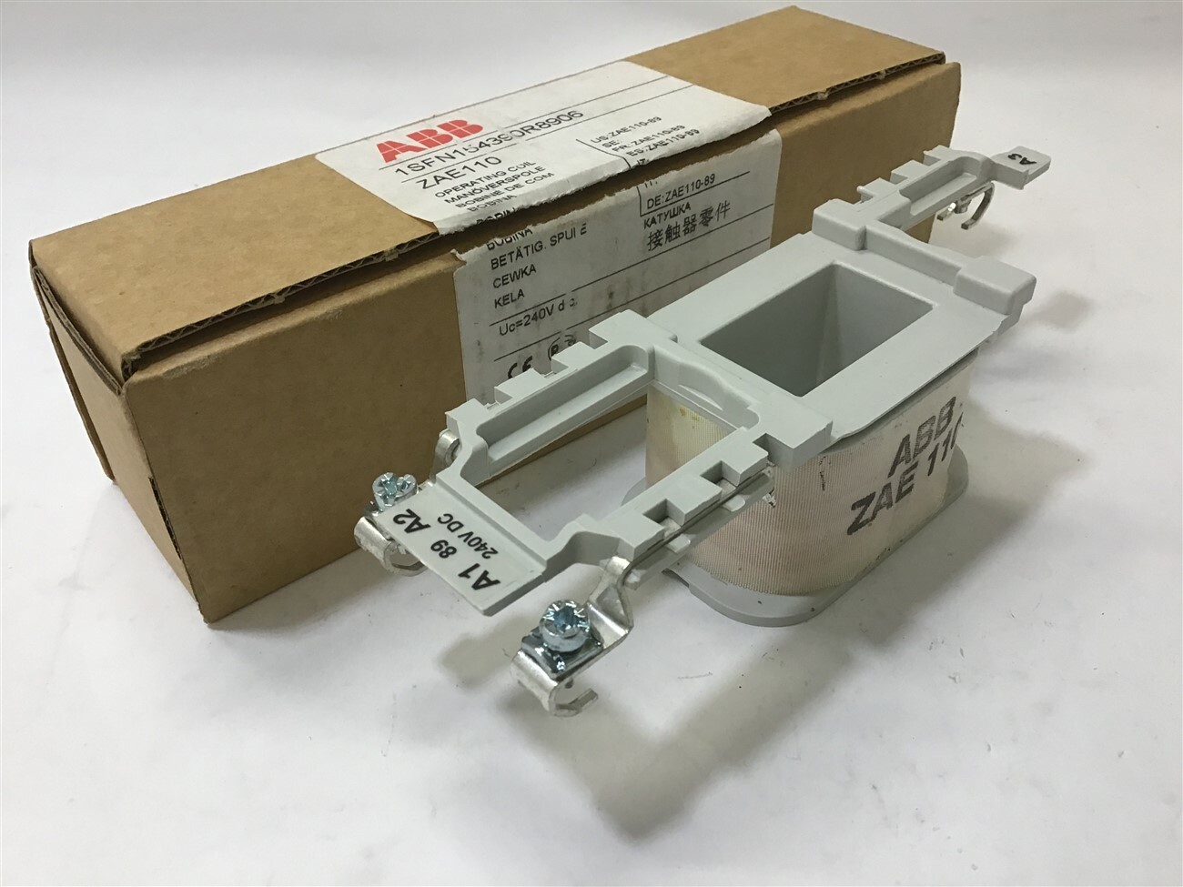 Abb Asfn154390R8906 Zae110 Operating Coil 240V Dc