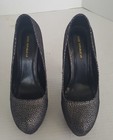 SHOE REPUBLICA LA PLATFORM HEELS Sz 10 7" *HOT* 2.5" GRAY / BLACK — photo 4