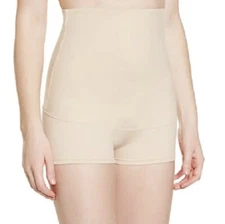 $38 NWT MAIDENFORM FLEXEES WOMEN'S SHAPEWEAR MINIMIZING HI-WAIST BOYSHORT, L
