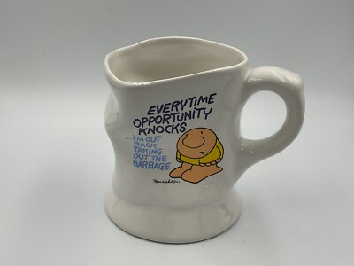 Ziggy Mug When Opportunity Knocks Ceramic Coffee Mug Tea Cup 08 Cartoon VTG