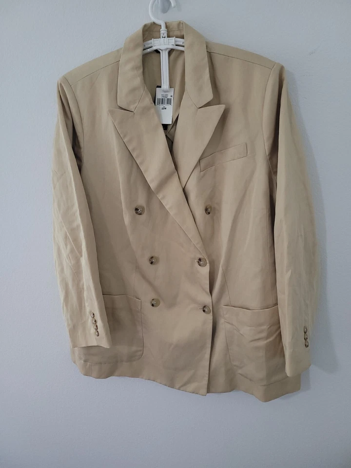 NUEVO CON ETIQUETAS Abrigo Chaqueta Blazer Lauren Ralph Lauren Transition 22 Mujer 22W Amarillo Tostado Foto 3 de 4