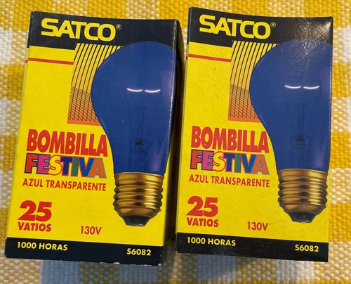 Satco Bombilla Festiva transparent blue - Great For Halloween