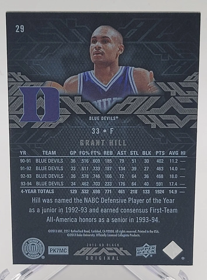 2013 Black Grant Hill #29 /175 - Image 2 of 2