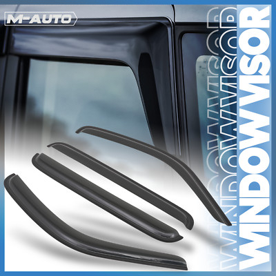Tape-On Window Visor Shade Vent Wind Rain Deflector Guard for 08-12 Jeep Liberty
