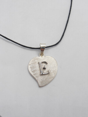 Cozzi Gioielli Anfangse E Herz Anhänger 925 Sterlingsilber Unisex