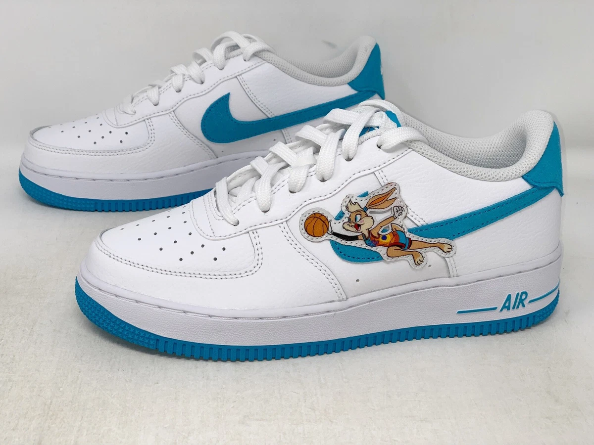  Nike Youth Air Force 1 Low DM3353 100 Hare Space Jam - Size 4Y