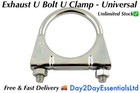 Exhaust Clamp U Bolt Universal - Heavy Duty Clamp & Nuts - All Sizes Available -
