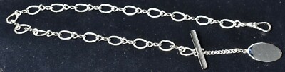 Sterling Anson Watch Chain & Fob T-Bar Mid-Century Modern Never Used
