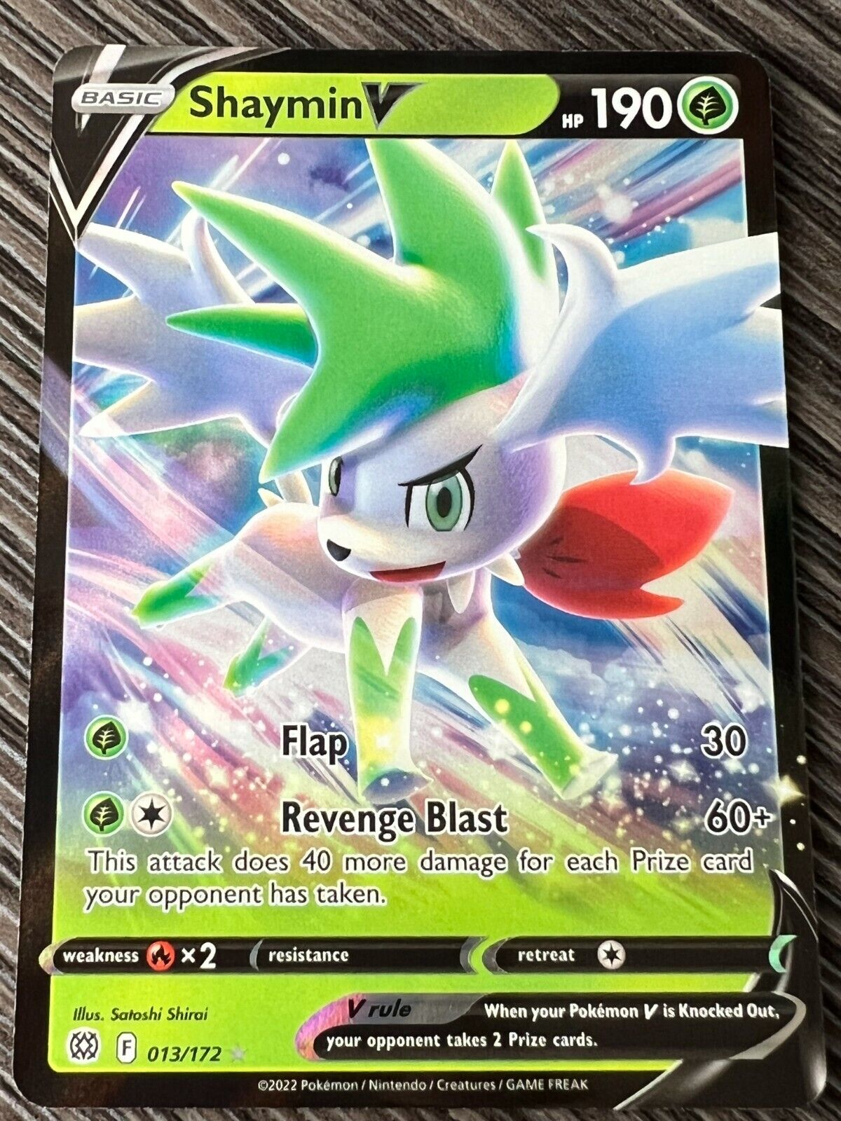 Shaymin V Brilliant Stars Pokemon Card