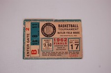 1962 Indiana High School Basketball State Finals Ticket - Evansville Bosse