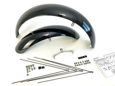 Garde Boue Vélo Fat Bike Avant & Arrière 20 pouces Noir Brillant