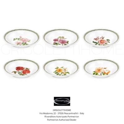 Portmeirion - Botanic Roses - Set 6 Vaisselle asiette plat CM 20 - Revendeur - Photo 1/4