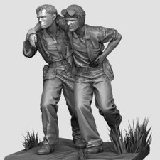 1/35 Scale US Tank Crew Rescue Resin Model Kit Soldiers Miniature For Diorama