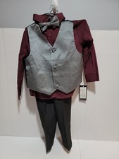Andrew Fezza Boys Size 5 Dress Suit with Vest, Pants, and tie NWT