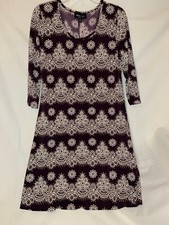 RN Studio Dress By Ronni Nicole Women Dark Maroon Lace Design Casual Sz 6 Fairy