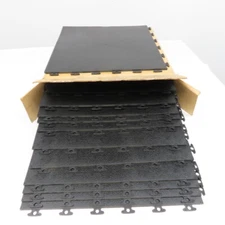 18" x 18" Interlocking Floor Mat 1/4" Thick Flexible Plastic Tiles 21 SF Lot/14