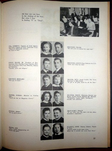 Seward Park High School 1947 Year Book. NYC Lower East Side - Picture 5 of 7