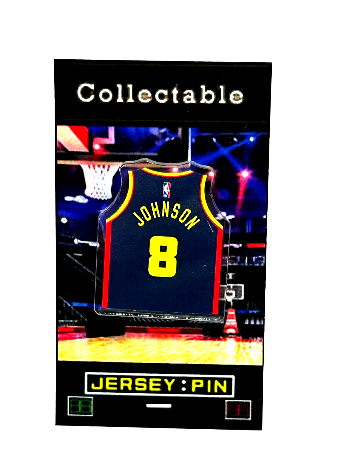 Golden State Warriors Marques Johnson jersey lapel pin-DUBS Classic-FREE SHIP