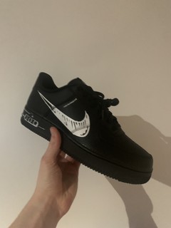 air force 1 utility black white scribble