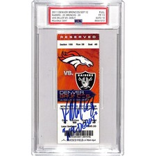 Von Miller Signed Denver Broncos NFL Debut Ticket Stub Slab 1.5/10 PSA 34350